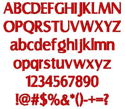 All Characters in the Blacklight font at 1/2" height