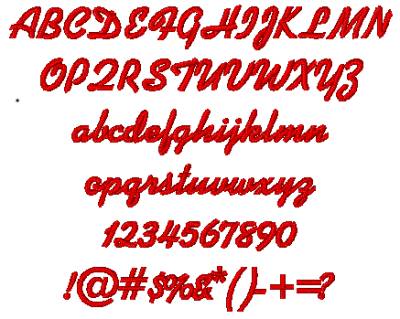 All Characters in the Blacklight font at 1/2" height