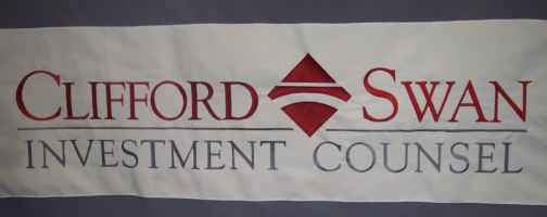 Christian Legacy Academy Shield on black nylon table drape