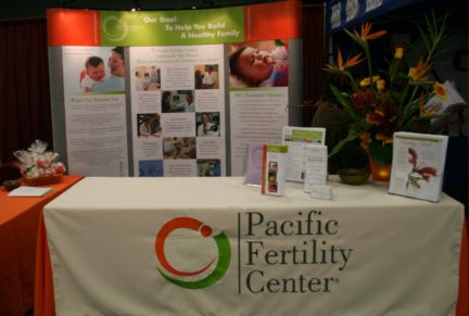 Pacific Fertility Center embroidered tablecloth