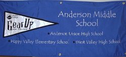 Anderson Middle School Gear Up Embroidered Banner