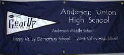 Anderson Union High School Gear Up Embroidered Banner