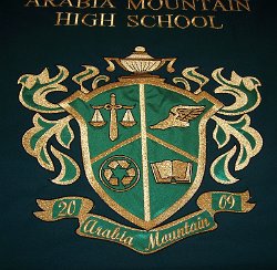 Arabia Mountain High School Embroidered Tablecloth