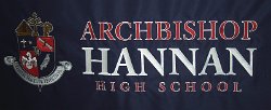 Archbishop Hannan High School Embroidered Tablecloth with Crest
