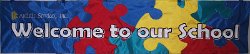 Autistic Services Embroidered Welcome Banner
