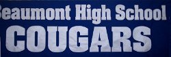 Beaumont High School Cougars  Embroidered Tablecloth
