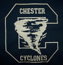 Chester High School Cyclones Embroidered Tablecloth
