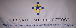 De La Salle Middle School Embroidered Tablecloth