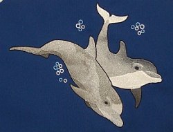 Deibler Elementary School Dolphin Embroidered Mascot 