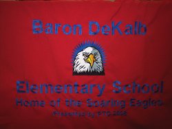 Dekalb Elementary School Embroidered Tablecloth