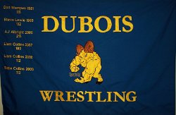 Dubois Wrestling Embroidered Banner