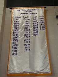 Durango High School Air Force ROTC Embroidered Banner In Use 