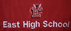 East High School Embroidered Tablecloth