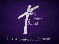 Faith Christian School Embroidered Tablecloth