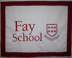 Fay School 3 foot Embroidered Runner