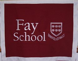 Fay School Embroidered Runner 