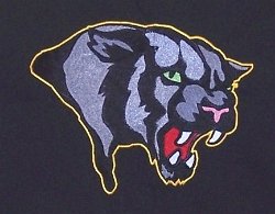 Fleming County High School Panther Embroidered Mascot 