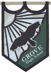 Grove High School Embroidered Banner