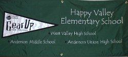 Happy Valley Elementary School Embroidered Banner