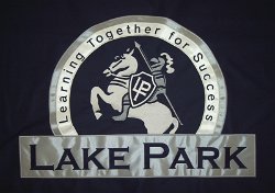 Lake Park High School Embroidered Tablecloth