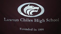 Lawton Chiles High School Embroidered Tablecloth