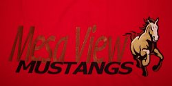 Mesa View Mustangs Embroidered Tablecloth 