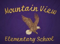 Mountain View Elementary School Embroidered Tablecloth 