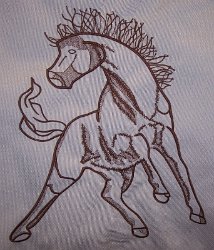 Littleton Mustang Embroidered Mascot 