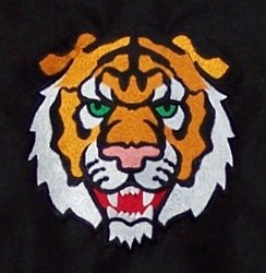 Northeast Jones High School Embroidered Tiger Mascot 