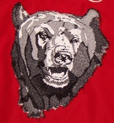Northside High School Embroidered Grizzly Mascot 
