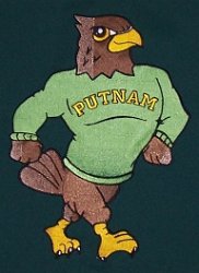 Putnam Elementary School Embroidered Falcon Mascot 