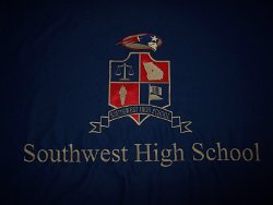 Southwest High School Embroidered Tablecloth 