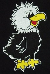 Sullivan Elementary School Embroidered Eagle Mascot 