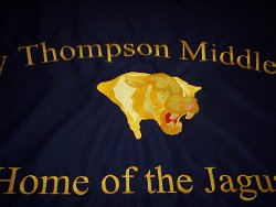 Thompson Middle School Embroidered Tablecloth 