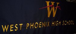 West Phoenix High School Embroidered Tablecloth 