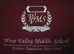 West Valley Middle School Embroidered Tablecloth 