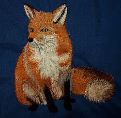 Willow Springs School Embroidered Fox Mascot 