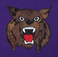 Wossman High School Embroidered Wildcat Mascot 