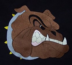 W R Fort Elementary School Embroidered Bulldog Mascot 